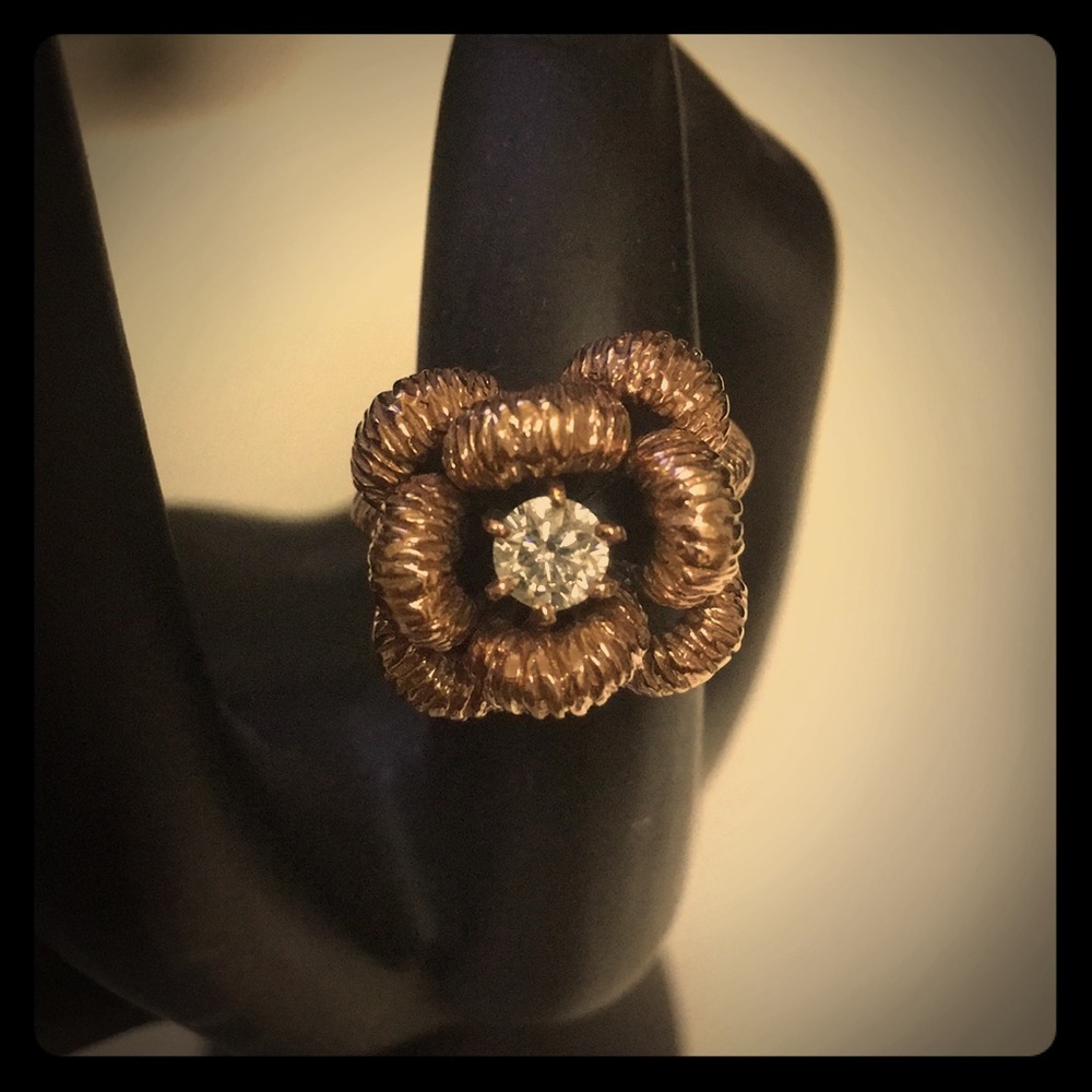 Rose Gold Rose Ring 14k size 5.5 - PRICE IS FIRM